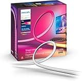 Philips Hue White and Color Ambiance Gradient PC LED Lightstrip for 24'' to 27'' Monitors Requires Hue Hub, Compatible with Alexa, HomeKit, and Google Assistant, Black (578294)