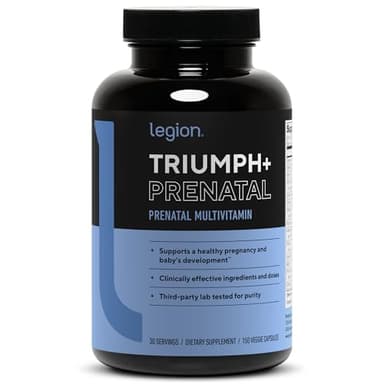 LEGION Triumph Prenatal Daily Sport Multivitamin Supplement - Vitamins and Minerals for Athletes Helps with Energy for Sports & Bodybuilding Workouts. 30 Servings