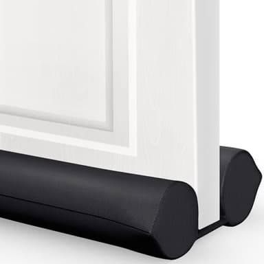 Comfyanno Under Door Draft Stopper - Bottom Door Seal & Gap Filler- Fits 30” to 36” Door, Block Noise, Sound, Air, Bugs, Dust, Easy to Install, Double Side Block, No Adhesive, Black