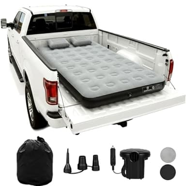 Umbrauto Air Mattress for 5.5-6.5 ft Short Bed Full-Size Trucks, Pickup Truck Airbed with Corded Pump – Ideal for Fall Camping & Outdoor Travel