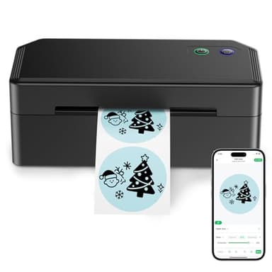 SVANTTO Bluetooth Thermal Label Printer, 4x6 Shipping Label Printer for Small Business, Compatible with iOS, Android, Windows, Mac, Amazon, Ebay, Shopify, USPS, UPS, Etsy, Black