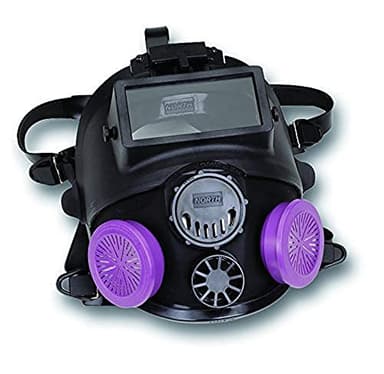 Honeywell 760008AW North by Medium/Large Black Silicone Full Face 7600 Series Facepiece With Welding Attachment, English, 30.68 fl. oz., Plastic, 1" x 1" x 1"