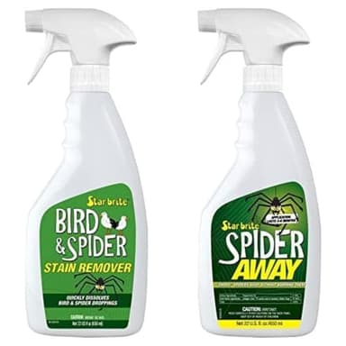 STAR BRITE Spider & Bird Stain Remover + Spider Away Spray - Quickly Clean Up & Safely Repel