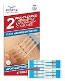 Clozex Emergency Laceration Closures - Repair Wounds Without Stitches, FSA HSA Eligible Skin Closure Device for 2 Individual Wounds Or Combine for Total Length of 2 Inches
