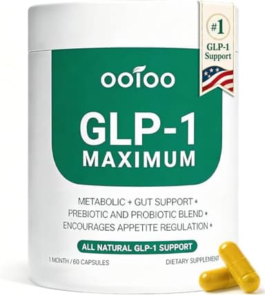 ooioo GLP-1 Weight Loss Supplement with Berberine, Ceylon Cinnamon & Probiotic Blend for Appetite, GLP-1 Activate, Metabolism & Gut, Vegan, Non-GMO, Halal Capsules for Men & Women
