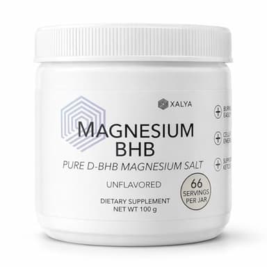 Magnesium BHB – Exogenous Ketone, Keto BHB Powder, Beta Hydroxybutyrate, Clean Ketone Fuel for Energy, Focus & Performance, Ketone Salts, Dissolves Easily in Hot or Cold Water, Unflavored 66 Servings