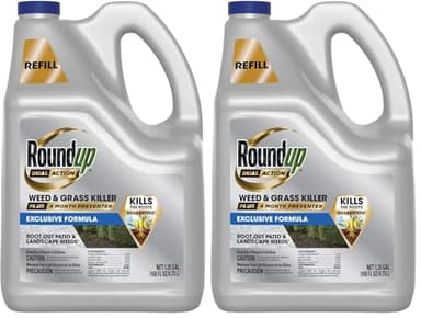 Roundup Dual Action Weed & Grass Killer Plus 4 Month Preventer Refill, 1.25 gal. (Pack of 2)