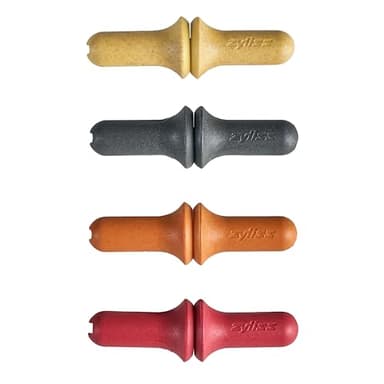 Zyliss Corn Holders 4pc Set – Stainless Steel Corn Cob Holders with Interlocking Design, Sustainable Wheat Straw Handles, Rust-Proof Prongs, Compact Storage, BBQ & Picnic Essential