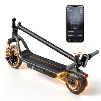 Electric Scooter | 45/28Miles Long Range | 22/20MPH | 900W/550W Motor | Dual Suspension & Brake | 12''/8.5'' Tires | APP Control | TCS | All-Terrain E Scooter for Adults Teens (UL2272)