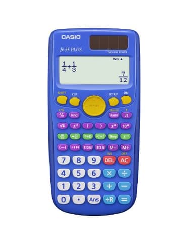 Casio fx-55PLUS Fraction Calculator – Elementary/Middle School Math Made Easy | Fractions, Mixed Numbers, Simplification | Great for Classroom Learning