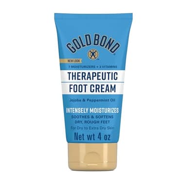 Gold Bond Therapeutic Foot Cream, 4 oz., With Jojoba & Peppermint Oil, Foot Moisturizer- pack of 1