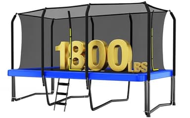 Zupapa 1800LBS Weight Capacity Rectangle Trampoline 10x17FT 9X15FT 8X14FT Outdoor Square Gymnastics Trampolines with Basketball Hoops for Kids Adults Long Large Big Rectangular Tumbling Trampolin