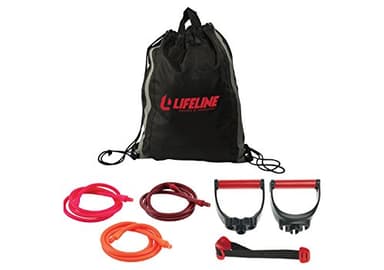 Lifeline Fitness Variable Resistance Trainer Kit - Adjustable Resistance Bands for Working Out - Home Gym Exercise Bands with Door Anchor, Carry Bag, 3 x 5 Foot and Triple Grip Handles for Upper and Lower Body Training - Low Impact and Durable