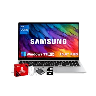 Samsung 15.6 Laptop Computer, Intel 10-Core 7 150U, Win11 Pro, Free Office 365 for The Web, 16GB RAM, 512GB SSD, 256GB SD Card, Backlit KB, 15.6" FHD Anti-Glare Display, Fingerprint