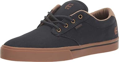 Etnies Jameson 2 Eco Sustainable Skate Style, Reinforced Cupsole, Cushioned Feel, Everyday Sneakers, Vegan - Navy/Gum/Gold - 10.5