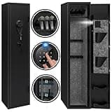 KAER 4-5 Gun Safes,Gun Safe for Rifles and Pistols,Shotgun Rifle Safe,Gun Safes for Rifle and Shotguns,Long Gun Cabinets with Fingerprint/Digital Keypad/Removable Shelf for Rifles Safes