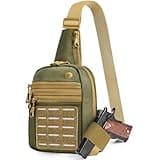 MOZETO Conceal Carry Bag for Men, Tactical Gun Sling Bag Mens Over the Shoulder Bags Concealed Carry Crossbody Bag