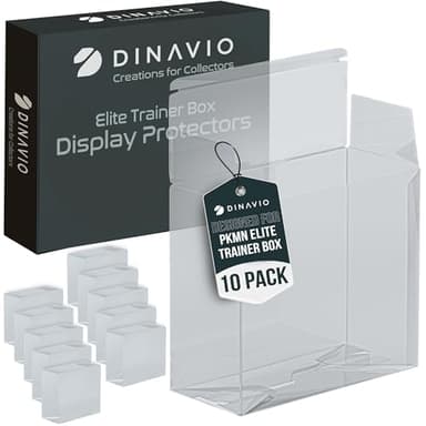 Dinavio Crafthouse PET Plastic ETB Protector Case 10 Pack - Elite Trainer Box Protector - ETB Case Compatible with Elite Trainer Boxes (Pack of 10)