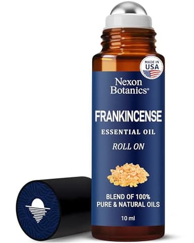Frankincense Essential Oil Roll-On Blend 10 ml - Pure, Natural Oil with Grapeseed for Aromatherapy & Skin Care - Nexon Botanics