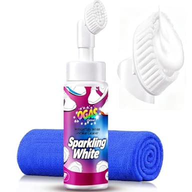 TIEDXIOY Water-free Sneaker Cleaner, White Shoe Cleaning Kit for Trainer Shoes, Tennis, Running, Golf, PU, Canvas, Rubber and more-150ml/5.3 fl.oz