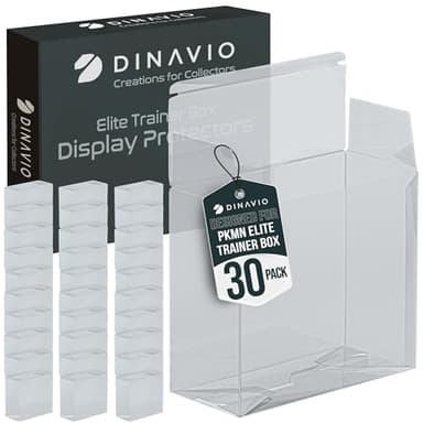 Dinavio Crafthouse PET Plastic ETB Protector Case 30 Pack - Elite Trainer Box Protector - ETB Case Compatible with Elite Trainer Boxes (Pack of 30)