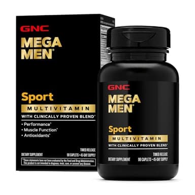 GNC Mega Men Sport Multivitamin for Men | Performance, Muscle Function, and General Health | 90 Count