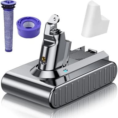 Nonbliep Upgraded 10000mAh 21.6V Replacement for Dyson V6 Battery Compatible with 967810-23 VTC4 SV03 SV04 SV05 SV06 SV07 SV09 DC58 DC59 DC61 DC62 DC72 Animal V6 Absolute V6 Motorhead Handheld Vacuum