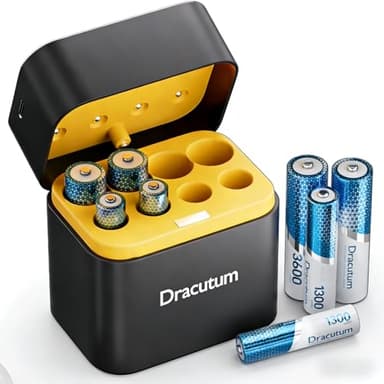 Dracutum Rechargeable AA AAA Batteries, 8 Pack Lithium Ion Battery 3600mWh AA 1300mWh AAA, USB-C Fast Charge, 2000+ Cycles for Xbox Controller Toys