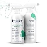 HEX Performance Stain & Stink Remover, Fragrance Free, 12oz (Pack of 2) - Designed for Activewear, Eco-friendly