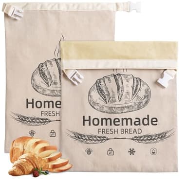 1 Pack Beeswax Bread Bags for Sourdough,Reusable Organic Linen Beeswax Bread Bag for Homemade Sourdough 17 x 12.6 Inches Food Storage Cloth Bag – Freezer-Friendly & Freshness Preservation