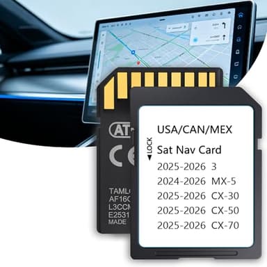2026 Latest Navigation SD Card KR9D66EZ1B,Compatible with Mazda 2025-2026 CX-50/3/CX-30/CX-70,2024-2026 MX-5,Mazda GPS Maps Navigation SD Card for USA CAN MEX Offline Maps