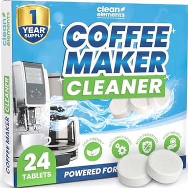 Coffee Maker Cleaner & Descaler Tablets – 24 Pack, Deep Cleaning for Coffee Pot & Coffe Machine, Compatible with Keurig, Nespresso, Miele, Ninja, Breville, DeLonghi, Espresso & Drip Machines