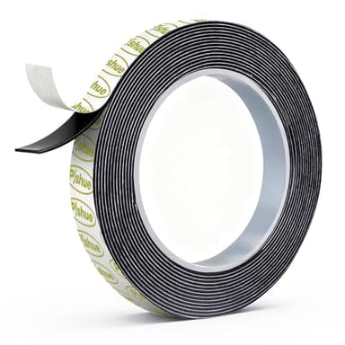 Double Sided Tape Heavy Duty, Damage Free Mounting Tape No Residue, Removable Foam Tape Strips, Picture Hanging Adhesive Strips Waterproof for Walls Home Office Decor Crafts Carpet Poster,0.39"×16.5Ft