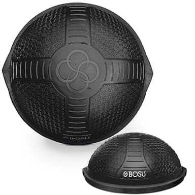 BOSU Nexgen Balance Trainer, Half-Ball Training Equipment, 65 cm Diameter, 300 lb Capacity - Burst-Resistant Stability Exercise Tool w/ Non-Slip Base, Includes Hand Pump, Commercial-Grade