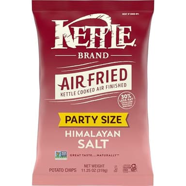 Kettle Brand Potato Chips, Air Fried Himalayan Salt Kettle Chips, 11.25 Oz Party Size Bag