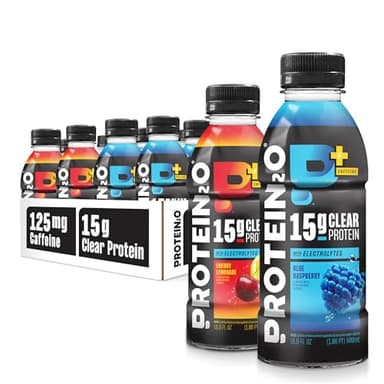 Protein2o 15g Whey Protein Isolate Hydration Drink Plus Energy & Focus, 350mg of Electrolytes, Vitamins B5 & B6, Sugar Free, Energy Variety Pack, 16.9 oz Bottle (Pack of 12)