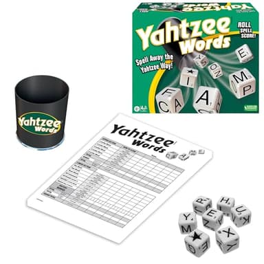 Winning Moves Yahtzee Words Games USA, Family Word Game Version for 2 or More Players, Ages 8+