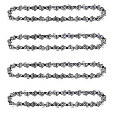 4 Pack 8 Inch Chainsaw Chains Replacement 1/4" Pitch 47 Drive Links .043" Gauge for Mini Cordless Electric Chain Saw