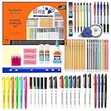 71 Pack School Supplies Kit, Shuttle Art Back to School Supplies for Teachers, Middle High Schools, College School Supplies with Highlighters, Pencils, Gel Pens, Dry Erase Markers, Felt Tip Pens, Glue