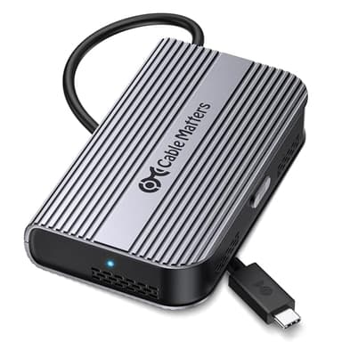 Cable Matters 40Gbps Portable USB4 / Thunderbolt 4 SSD Enclosure for M.2 NVMe SSD - Up to Read:3800MB/s, Write:3600MB/s, NVMe Enclosure, Tool-Free, Intelligent Cooling, Thunderbolt 4/5 Compatible