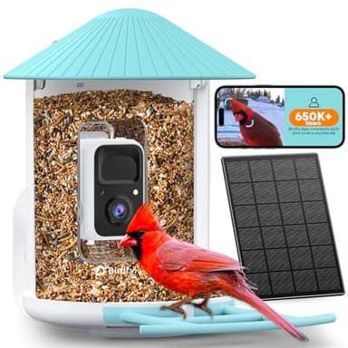NETVUE by Birdfy Smart Bird Feeder with AI Camera Solar Powered, 2MP Wireless Wildbird Watching, Live Stream & Night Vision, Auto-Capture & Notify, Collection & Cloud Storage (AI by Subscription)