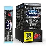 Pedialyte AdvancedCare Plus Electrolyte Powder, with 33% More Electrolytes and PreActive Prebiotics, Berry Frost, Drink Powder Packets, 0.6 oz, 18 Count