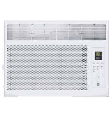 GE 6,000 BTU Electronic Window Air Conditioner, Cools Rooms up to 250 sq ft, Digital Controls with Remote, Energy Saver Mode, 24Hr Timer, Easy Install Kit Included, White