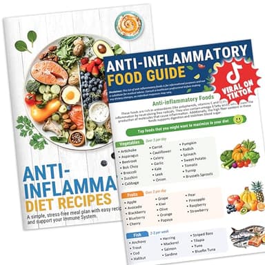 Set 2 Anti Inflammatory Diet Foods List, The Anti Inflammatory Diet And Action Plan Brochure, Nutrition Grocery, Foods To Eat-Avoid, Recipes Guide For Beginners, Healthy Nourishing Plan, Antioxidants