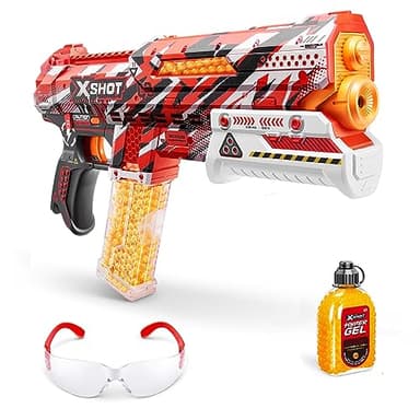 XSHOT Hyper Gel Clutch Blaster, Manual Prime Gel Blaster & 5,000 Hyper Gel Pellets, 100 Capacity Hopper & 400 Capacity Mag, Eyewear, Ages 14 & Up by ZURU