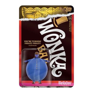 Super7 Willy Wonka and The Chocolate Factory Violet Beauregarde Blueberry - 3.75" Willy Wonka Action Figure Classic Movie Collectibles and Retro Toys
