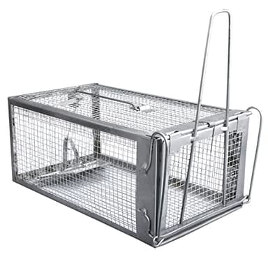 Gingbau Rat Trap Humane Live Mouse Chipmunk Trap Cage – Medium, 12.3" x 6.6" x 5.3"