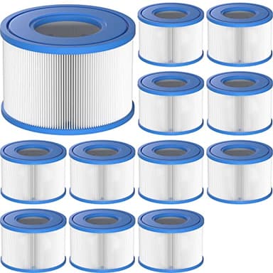 Slamate 12 Pack Type S1 Spa Filters for All Intex PureSpa 28429E, 28403E, 28407E, 28443E, 28453E, 28421E, 28423E, 28413E, and 28453E, 11692, SB-h10, JPC01 Swimming Pool Pump