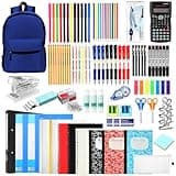 Gilprop 81 Pcs School Supply Kit with Backpack Back to School Supplies Bundle Bulk School Essentials for Elementary Middle High School Students Includes Folders Notebooks Pencils and More(Blue)