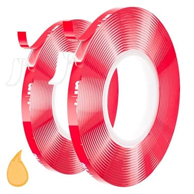 PHIXBEAR 0.2in Double Sided Tape Heavy Duty, Thickening, No Damage, Textured Surfaces Friendly, for LED Strips, Car Decoration, Rain Visor, Spoiler, Walls, and Posters